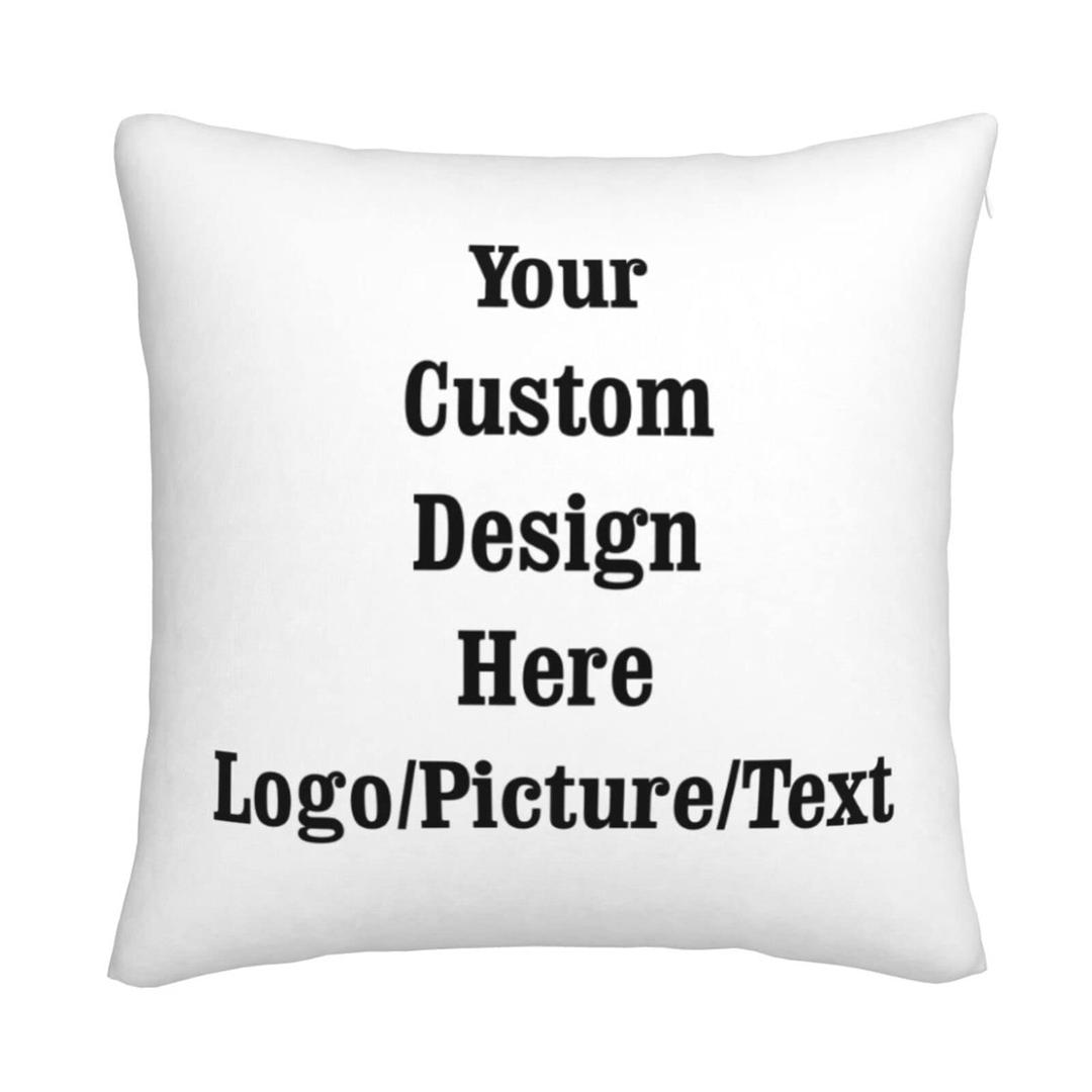 Custom Pillowcase Design Your Own Photo Pillowcase Two-Sides Printed Cushion Covers, Personalized Photo Pillow 16inch x 16inch(fdshf)