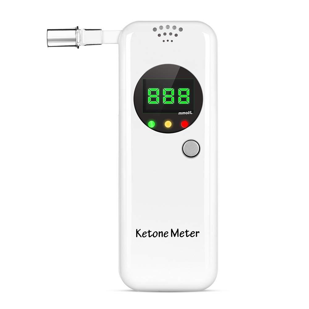 Ketone Meter, Portable Ketones Breath Analyzer, Digital Ketone Breathalyzer, Ketosis Testing with 10 Mouthpieces (Colour-1)