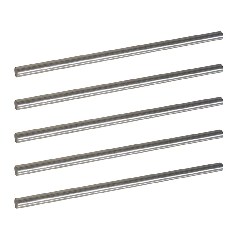 5Pcs 304 Stainless Steel Round Rod, 3/16" Diameter 12" Length Metal Solid Shaft Rods for Industry, Metal Working Hobbies and DIY Craft