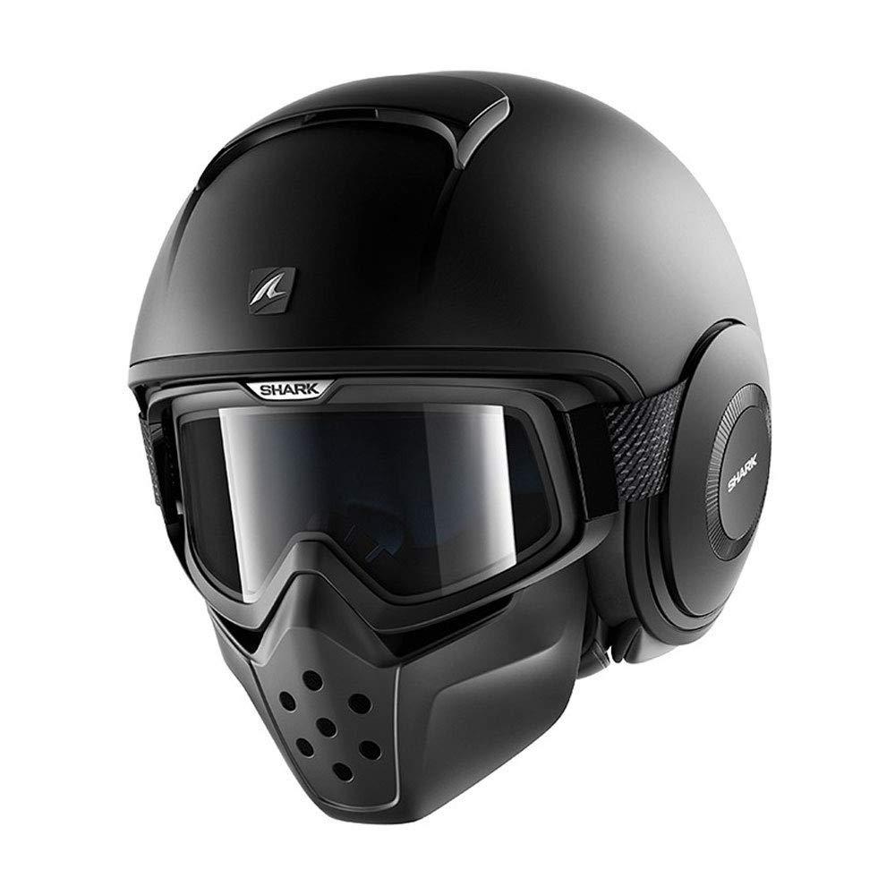 SHARK DRAK BLANK Matt KMA Motorcycle Helmet, Black, Size M