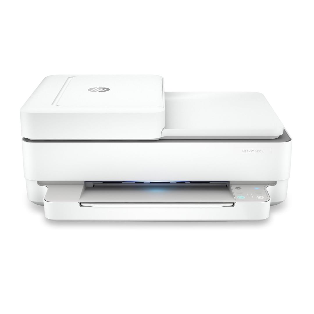 HPENVY 6455e Wireless Color Inkjet Printer, Print, scan, copy, Easy setup, Mobile printing, Best-for-home, Instant Ink with HP+ (3 months included),white