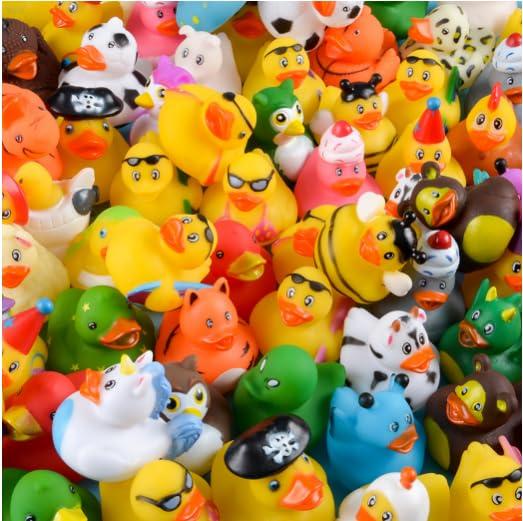 Rubber Duck Toy Assortment - Jeep Ducks for Ducking - Cute Duckies for Kids - 15 Pcs Ducky Playset Bath Toys - Rubber Ducks for Beach Pool - Goody Bag Stuffers Classroom Prizes - Easter Gifts for Kids