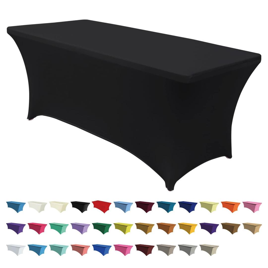 ABCCANOPY Spandex Tablecloths for 6 ft Home Rectangular Table Fitted Stretch Table Cover Polyester Tablecover Lash Bed Cover Table Toppers Massage Hallowee Table Cover