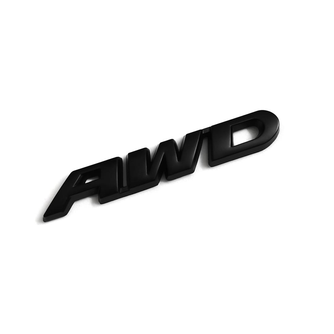 PTDecals 1 Pcs Black Metal AWD Emblem Sticker Badge Decal for Auto Car Trunk Tailgate Side Fenders Decoration