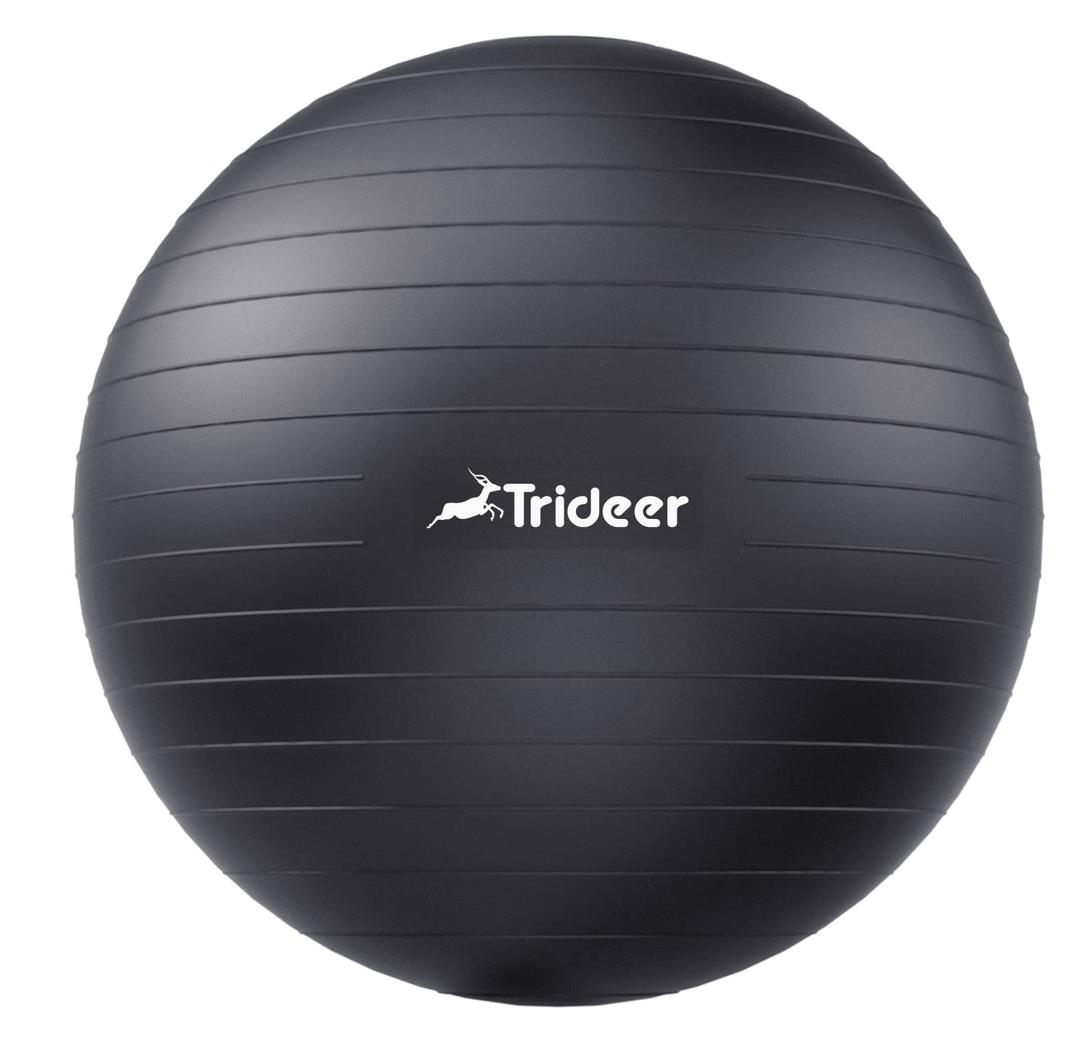 Trideer Yoga Ball Exercise Ball for Working Out, 5 Sizes Gym Ball, Birthing Ball for Pregnancy, Swiss Ball for Physical Therapy, Balance, Stability, Fitness, Office Ball Chair, Quick Pump Included