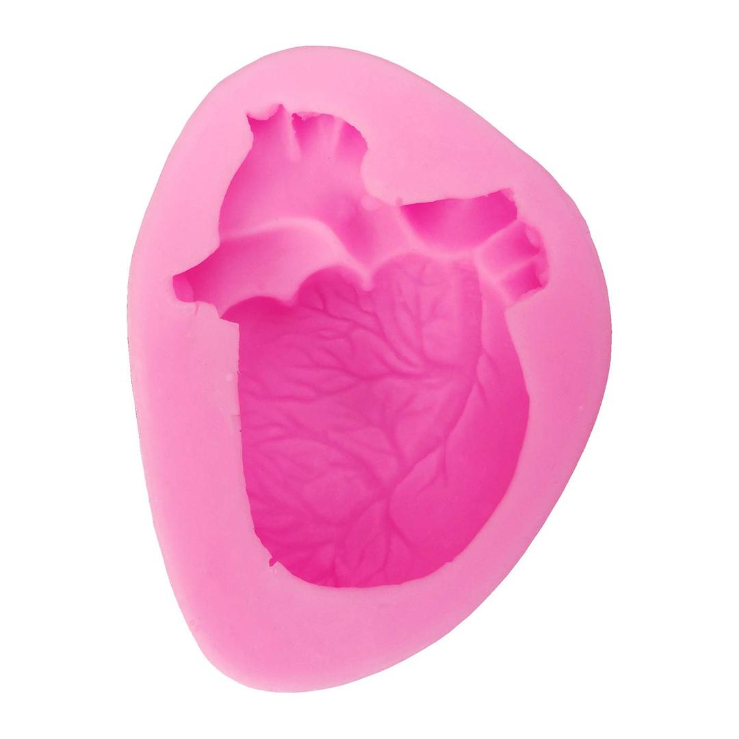 SMALL 3D Human Heart Shaped Ice Cream Mousse Mold DIY Halloween Bloody Heart MINI Silicone Mould Fondant Chocolate Pudding Jelly Cake Decorating Tool Handmade Aromatherapy Gypsum Soap Maker