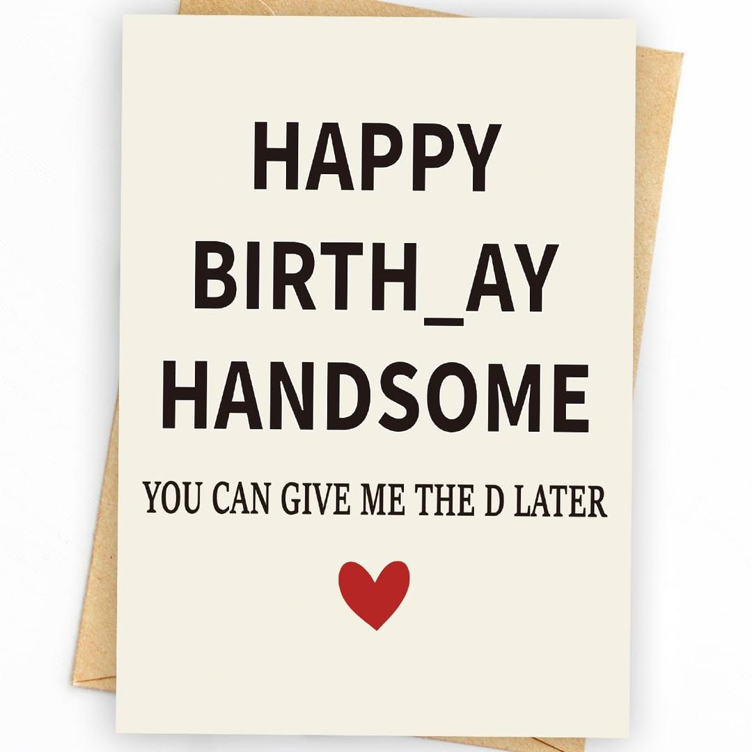 Funny Birthday Card & Gifts for Men Husband Boyfriend Him, Happy Bday Card