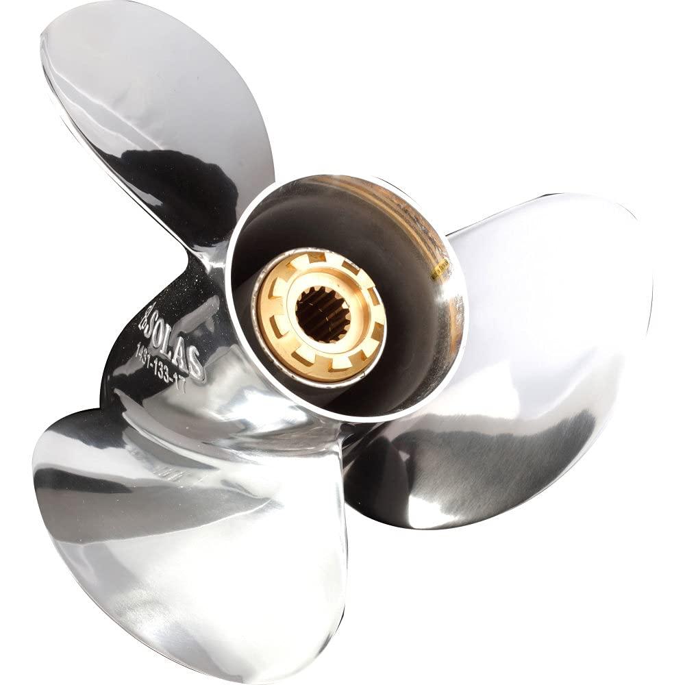 SOLAS9431-133-17 Rubex NS3 Stainless Steel 3-Blade Propeller - RH, 13.25" Diameter x 17" Pitch