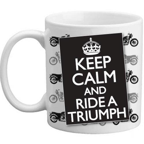 Keep Calm And Ride A Triumph Classic Motorcycle Gift Mug