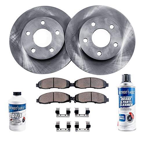 Detroit Axle - Front Brake Kit for 2001-2010 Chrysler PT Cruiser Disc Brake Rotors Ceramic Brakes Pads 2002 2003 2004 2005 2006 2007 2008 2009 Replacement