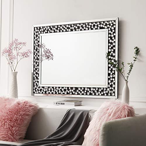 KOHROS Art Decorative Wall Mirrors Large Grecian Venetian Mirror for Hotel Home Vanity Sliver Mirror (W 27.5" x H 39.4" Rectangle)