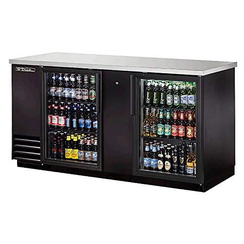 TRUETBB-3G-LD Back Bar Cooler - Two Glass Door, w/LED Lighting, 69" W