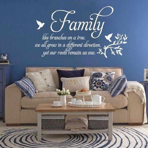 Family Quote Wall Art Decal Sticker (Black)