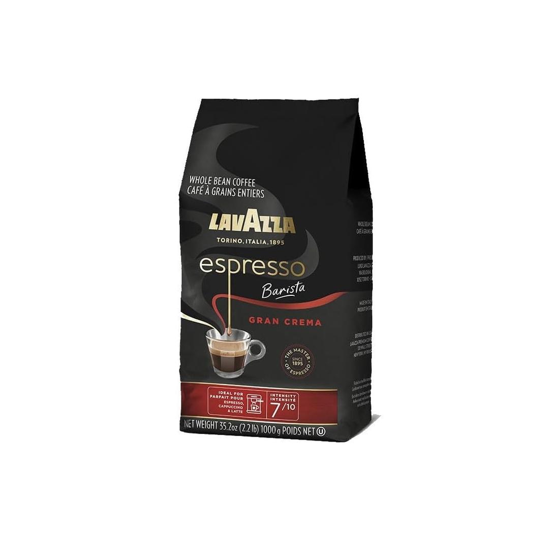 LavazzaEspresso Barista Gran Crema Whole Bean Coffee Blend, Medium Espresso Roast, Oz Bag (Packaging May Vary) - 2.2 LB, 35.2 Ounce