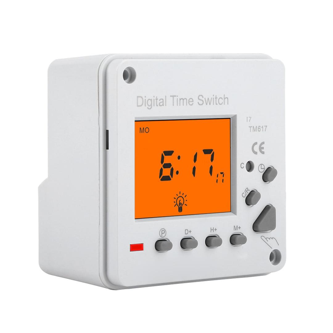 Cryfokt Programmable Timer, Smart Timer, With Backlight Display Advertising Board for Household Appliance (220VAC TM617-2)