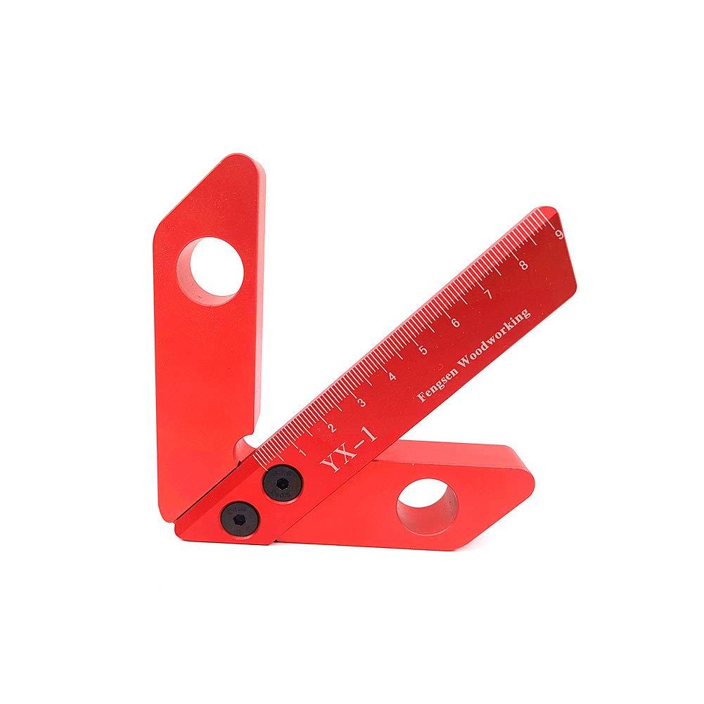 Center Finder,Line Gauge,Woodworking Aluminum Alloy Center Scribe Square Center Scribe Measuring Tool,45/90 Degree Right Angle Line Gauge Carpenter Ruler,Spindle Lathe Metal Turning Tool (S)