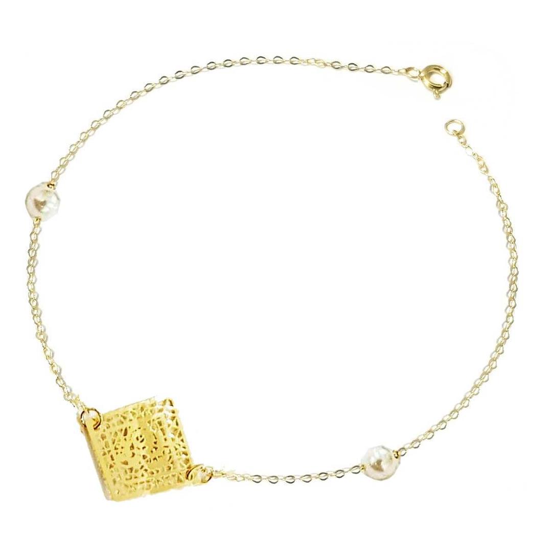 18K Pure Gold Diamond Bracelet