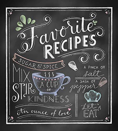 Deluxe Recipe Binder - Favorite Recipes (Chalkboard) - Write In Your Own Recipes