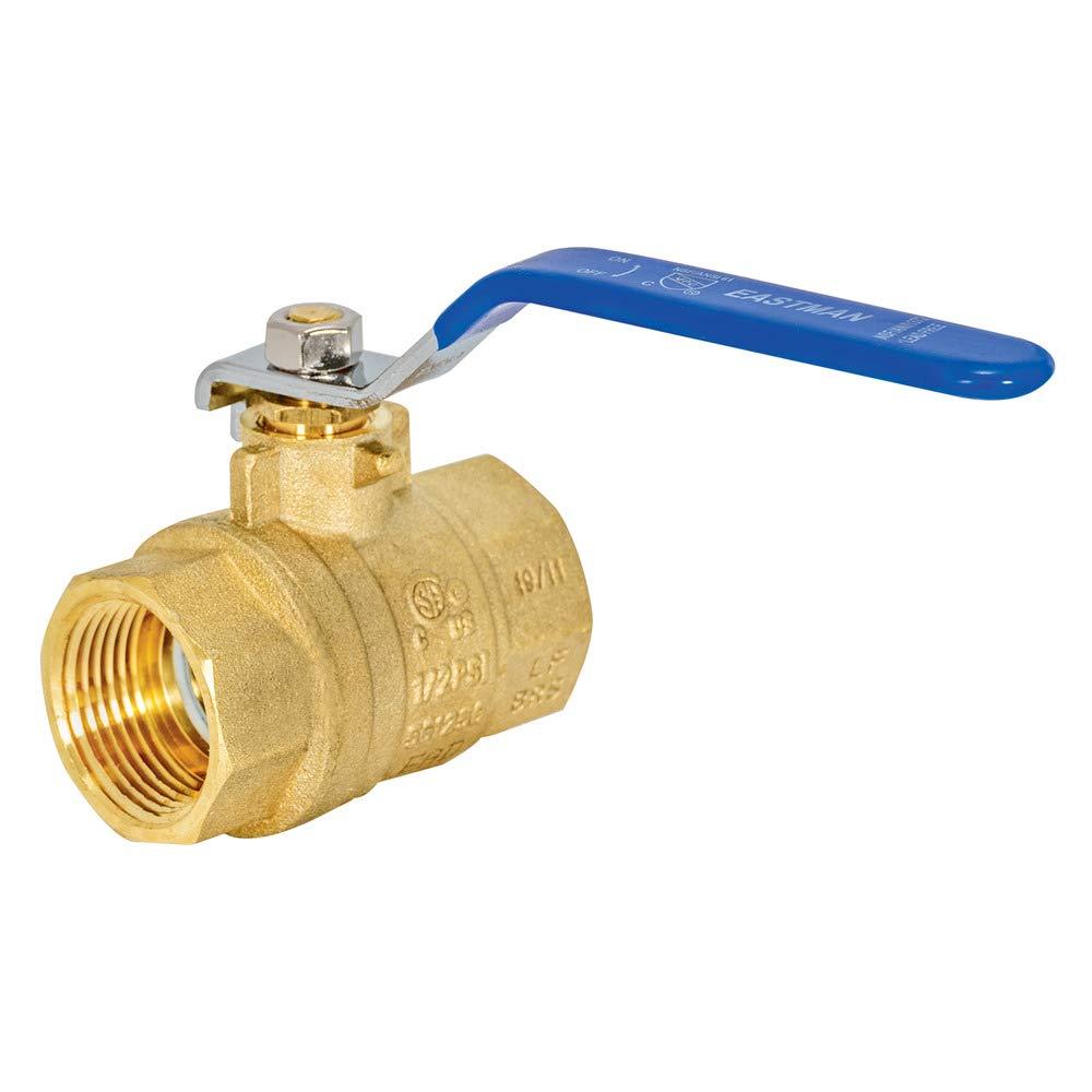 Eastman 1 Inch IPS Heavy Duty Full Port Ball Valve, Brass Plumbing Fitting, 20049LF