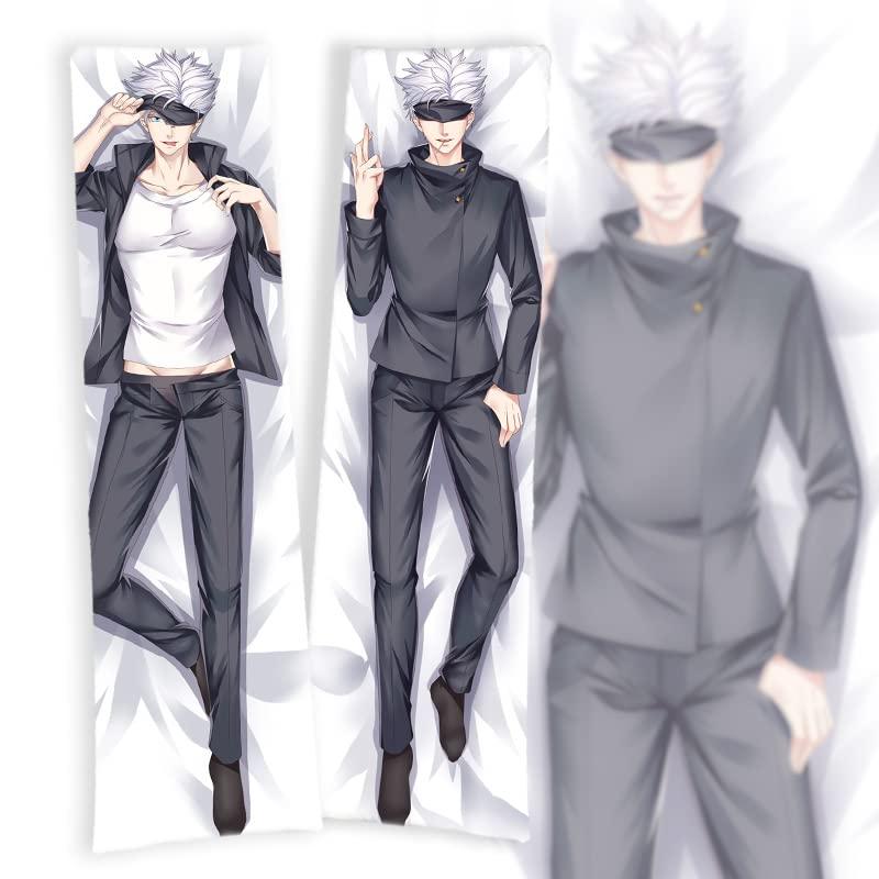 Anime Body Pillow Case Cover gojo satoru Dakimakura Cosplay Manga Peach Skin Pillow (59.1x19.7in/150x50cm)