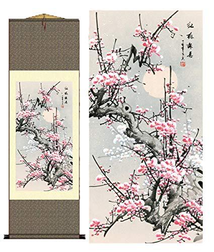 Asian Wall Scroll, Plum Blossom