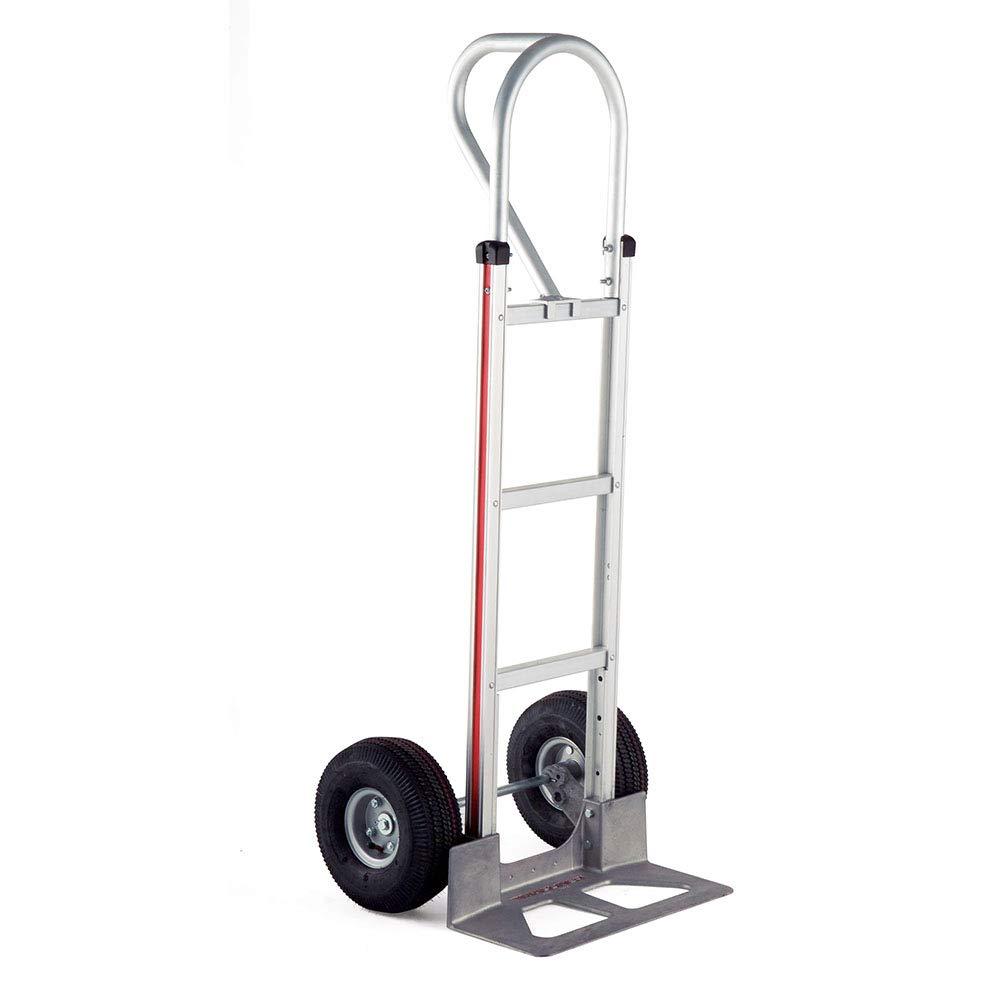 Magline HMK15AUA4 Aluminum Hand Truck, Vertical Loop Handle, Pneumatic Wheels, 500lbs Capacity