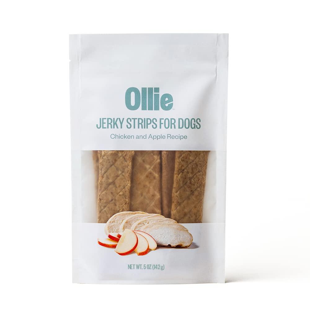 OllieChicken and Apple Recipe Jerky Dog Treats - Dog Jerky Treats All Natural - Healthy Dog Treats - Chicken Jerky for Dogs - Real Meat Dog Treats 5 Oz.