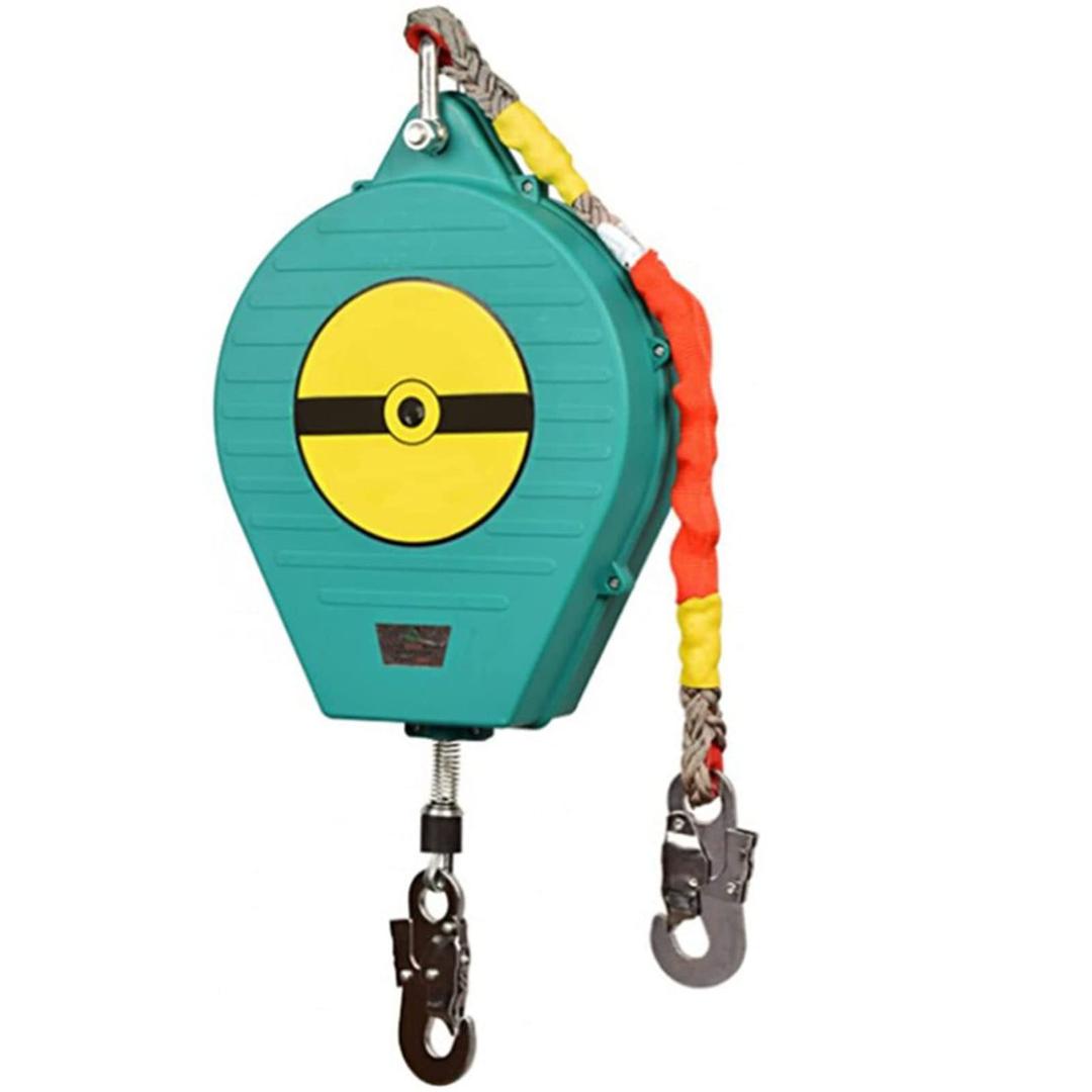 lxiluv Retractable Lifeline, Self-Retracting Fall Arrester, 150KG Retractable Fall Arrest Safety Harness, Roof Rope Fall Arrester, Self-Locking Hook/Double Locking Structure,3m