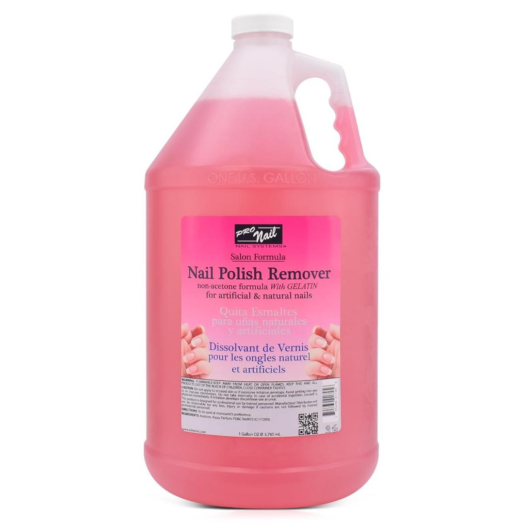 PRONAIL - Non-Acetone Nail Polish Remover Professional, Maximum Strength, 1 Gallon