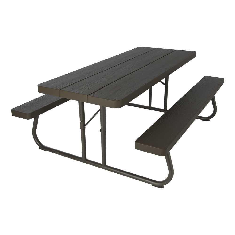 Lifetime 60105 Wood Grain Picnic Table and Benches, 6 Feet