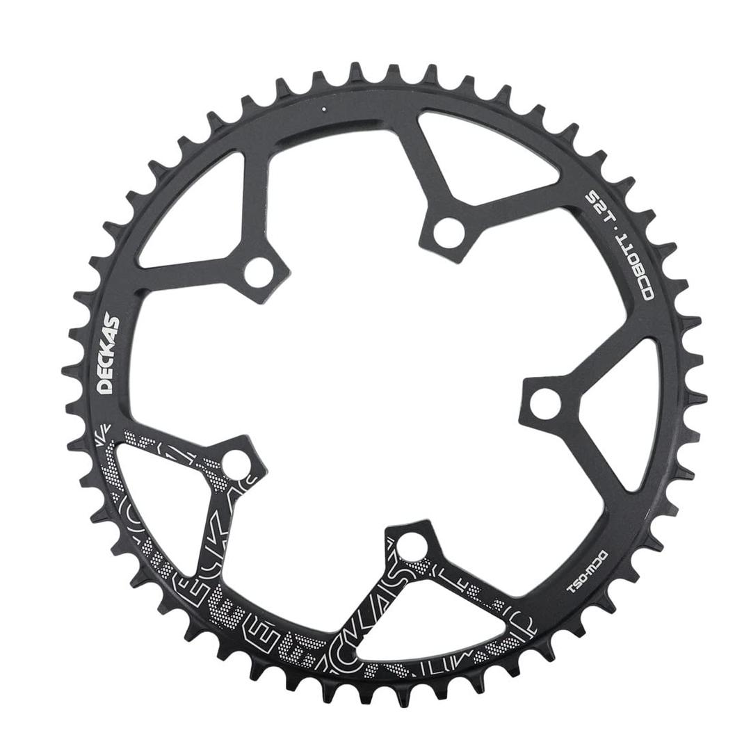 DJC Bike Chainring 110BCD Round Road Bike Chainring Narrow Wide Tooth 5 Arms Aluminum Lightweight for Force Red Rival s350 s900 36 38 40 42 44 46 48 50 52 54 56T