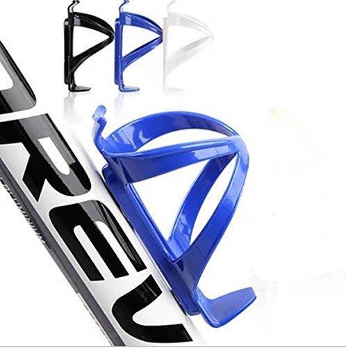 Carbon Fibre Bicycle Bottle Holder Cage Rack, Black/White/Blue (Set of 3)