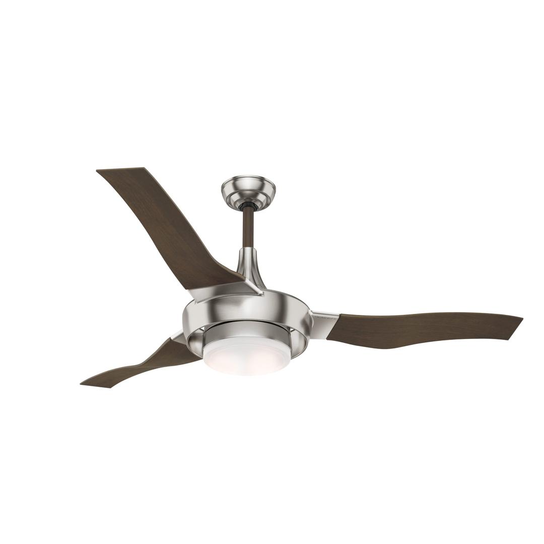 Casablanca Fan Company 59167 Casablanca Perseus Indoor/Outdoor Ceiling Fan with LED Light and Wall Control, Large, Brushed Nickel Finish