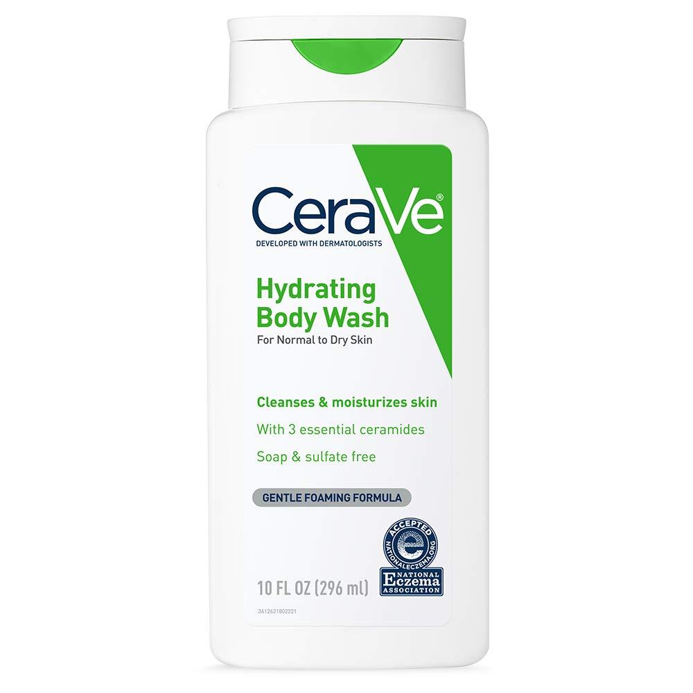 CeraVeBody Wash for Dry Skin | Moisturizing Body Wash with Hyaluronic Acid and Ceramides | Paraben, Sulfate & Fragrance Free | 10 Ounce