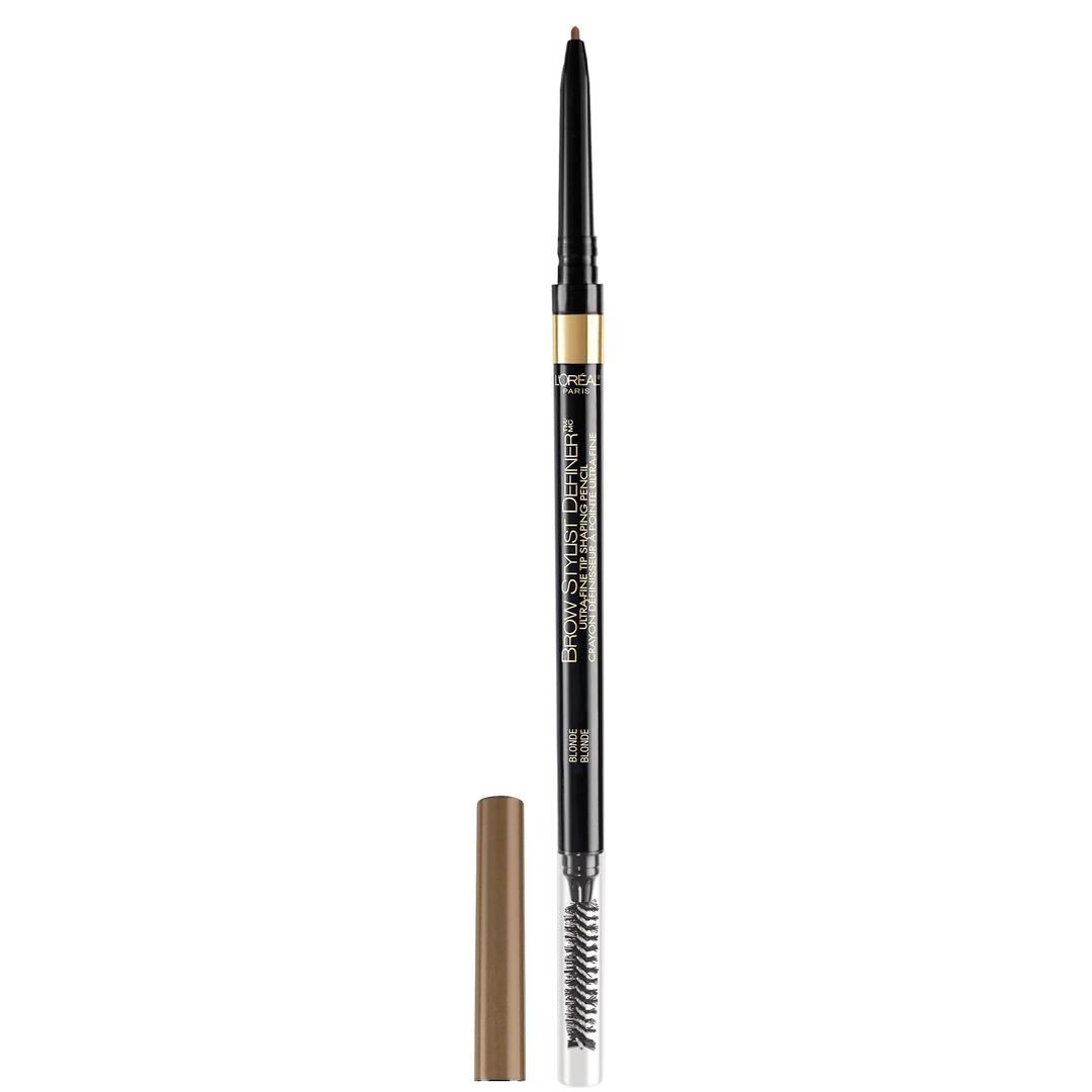 L'Oreal ParisMakeup Brow Stylist Definer Waterproof Eyebrow Pencil, Ultra-Fine Mechanical Pencil, Draws Tiny Brow Hairs and Fills in Sparse Areas and Gaps, Blonde, 0.003 Ounce (Pack of 1)