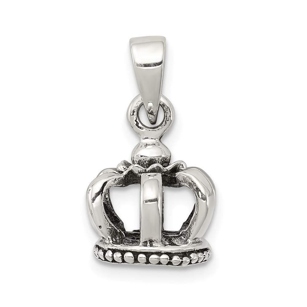 925 Sterling Silver Crown Pendant Necklace Jewelry Gifts for Women