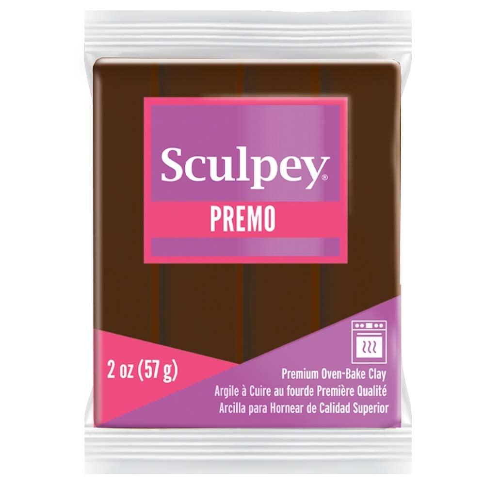 SculpeyPremo™ Polymer Oven-Bake Clay, Burnt Umber Brown, Non Toxic, 2 oz. bar, Great for jewelry making, holiday, DIY, mixed media and more. Premium clay perfect for clayers and artists.