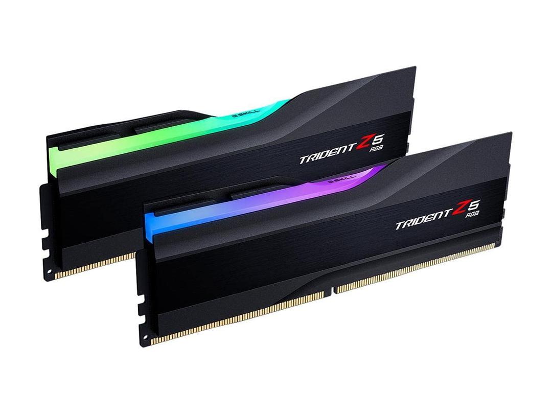 G.SKILL Trident Z5 RGB Series (Intel XMP 3.0) DDR5 RAM 32GB (2x16GB) 6800MT/s CL34-45-45-108 1.40V Desktop Computer Memory UDIMM - Matte Black (F5-6800J3445G16GX2-TZ5RK)