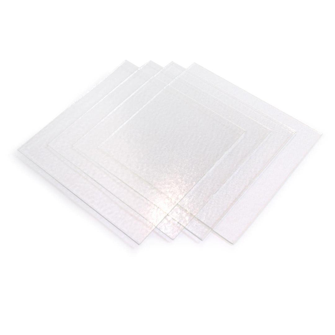 System 96 8inch Clear Glass Squares - 4 Pack