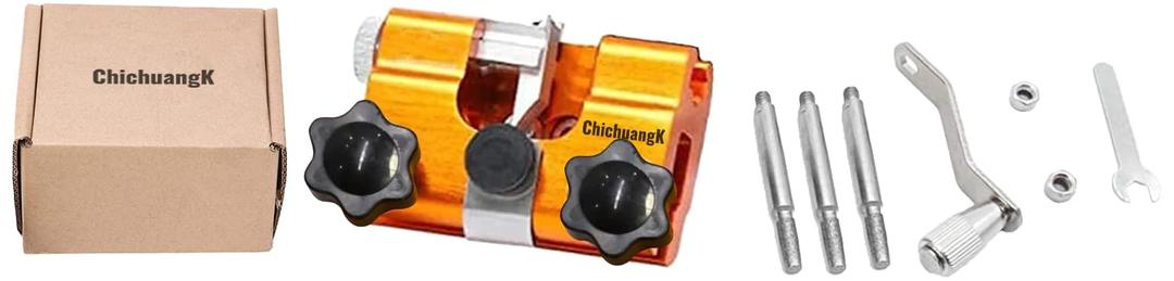 ChichuangK Chainsaw Sharpener Kit, Tooth Sharpener Chainsaw Chain Sharpener Jig Timberline Sharpening Set Chainsaw Hand Crank Saw Chains Sharpener for All Types of Chainsaws Electric