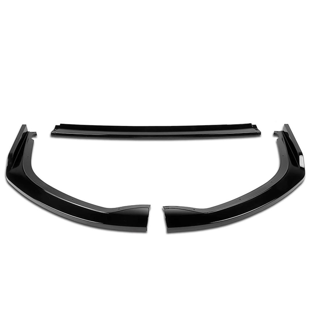 DNA Motoring 2-PU-507-PBK Glossy Black ABS Front Bumper Lip CS2-Style Compatible with 11-14 WRX/STI