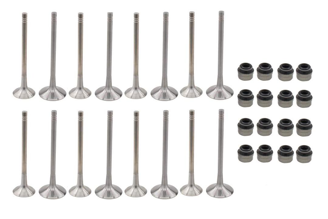 MOTOKU16Pcs Engine Intake Exhaust Valves kit for Audi A3 A4 A5 A6 A8 Allroad Q5 RS7 S6 S7 S8 TT RS TTS Quattro VW CC Eos GTI Jetta Passat Tiguan 2.0