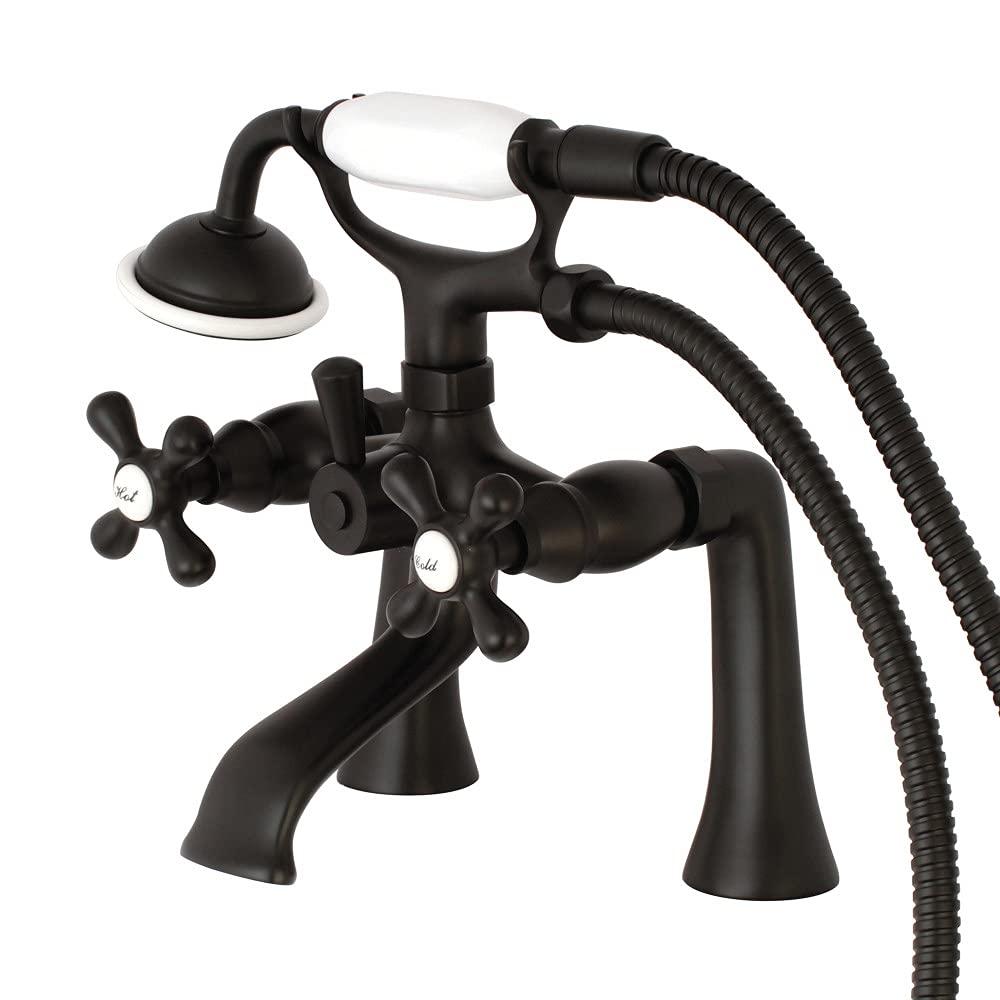 Kingston Brass KS268ORB Kingston Clawfoot Tub Faucet, 7-Inch Center, Oil-Rubbed Bronze