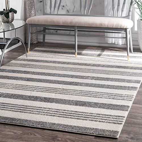 nuLOOM Striped Kelsi Area Rug, 5x8, Grey