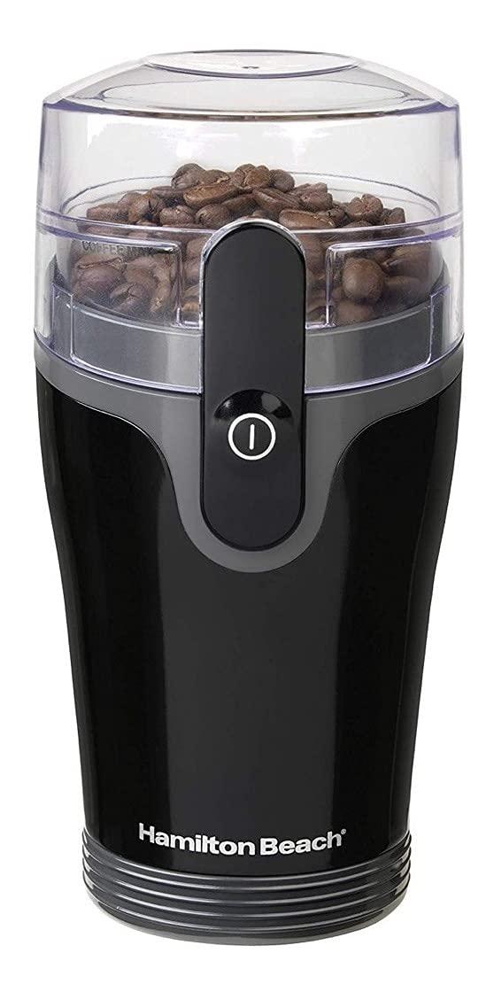 Hamilton Beach Fresh Grind Electric Coffee Grinder for Beans, Spices and More, Stainless Steel Blades, Removable Chamber, Makes up to 12 Cups, Black