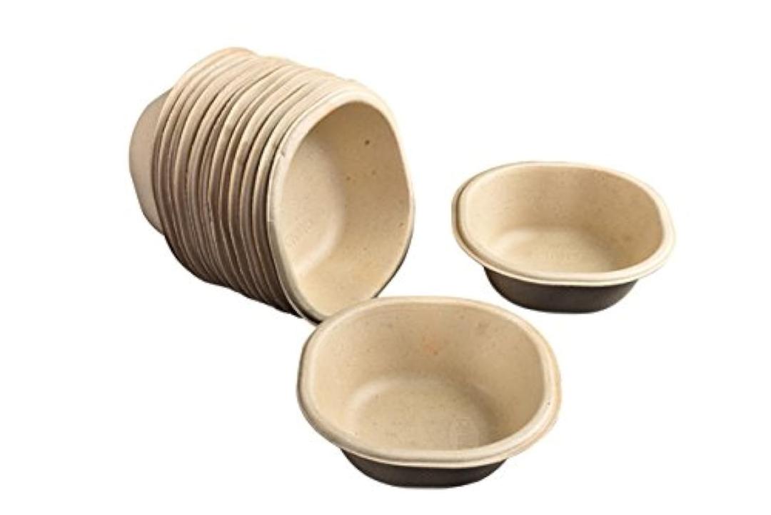 Vissage Sugarcane Solid Bowl (180ml, Pack of 50, Brown)