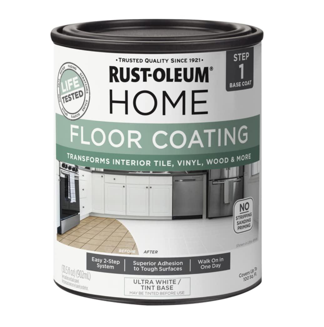 Rust-Oleum Home Floor Coating Ultra White Tint Base Base Coat Quart (Pack of 1)