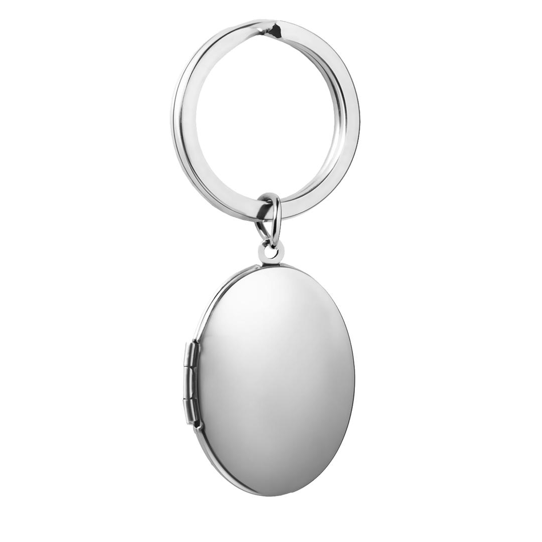 PHOCKSINSilver Heart Locket Keychains For Women Black Silver Locket Key chain that Hold Pictures Photo Keychain as Gifts