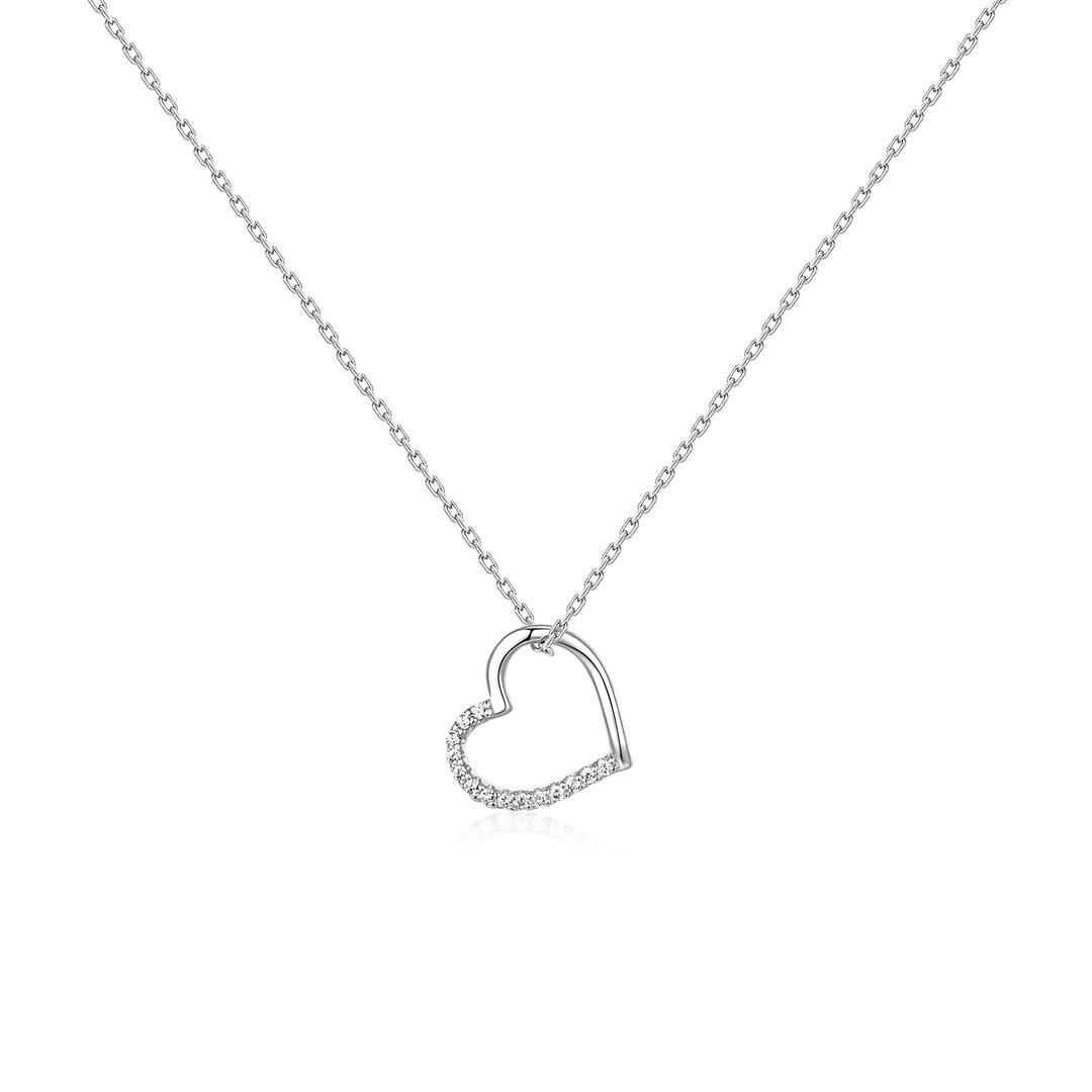 Raelyn&Bev.L'Amour Collection Jewelery,Heart Pendant Necklace,Choker Necklaces For Women, Girls with Polishing Cloth and Velvet Drawstring Bag