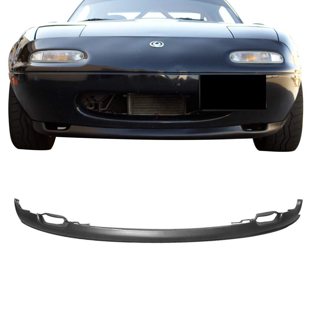 FREEMOTOR802 Compatible With 1990-1997 Mazda Miata Front Bumper Lip, RS Style Black PU Spoiler Guard Splitter Valance Chin